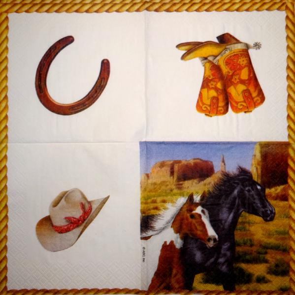 022 Horses - 3-ply (bright) - Ambiente